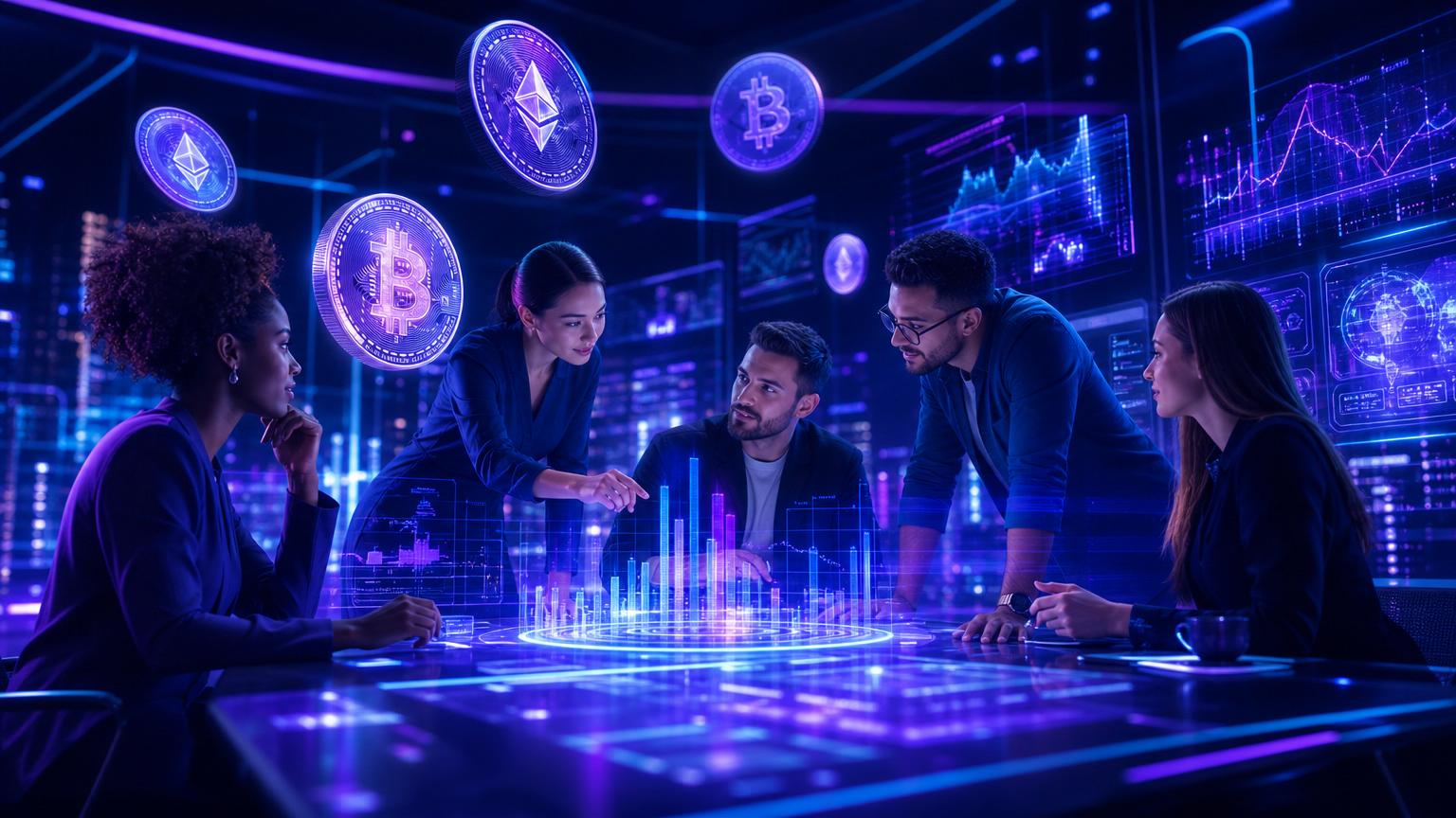 NovaX Exchange crypto team analyzing digital assets